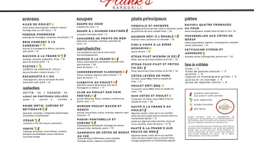 Frank's Grill menu