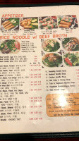 Pho Hana menu