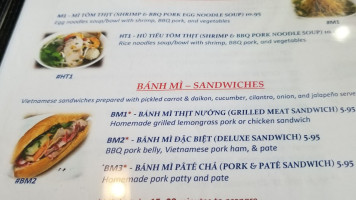 Phở Tâm menu