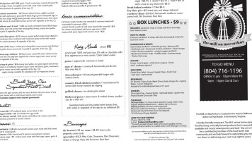 The Mill On Macarthur menu