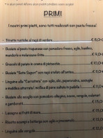 Hostaria Sette Sapori menu