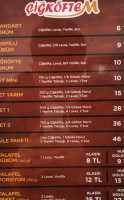 Çiğköftennnnnnnnnn menu