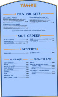 Yassou Souvlaki&Donair menu