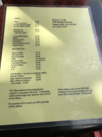 Renee's Cafe menu