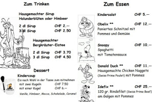 Flaschen menu