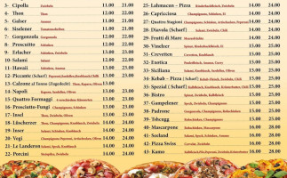 Insel Pizza menu