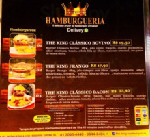 The King Hamburgueria menu