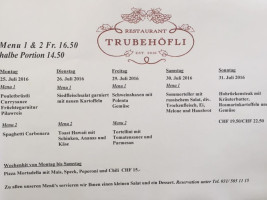 Trubehöfli menu