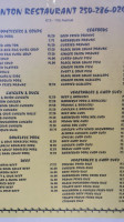 Canton Restaurant menu