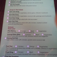 Lemon Grass Thai Cuisine menu