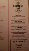 Rouge Burger Bar menu