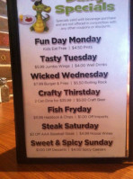 Gator's Tail Sports Shack Grill menu