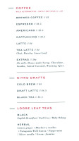 Suffolk Punch Brewing South End menu