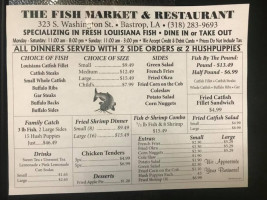 The Fish Market menu