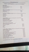 Kurumba Restaurant menu