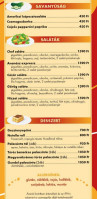 Hali-bár és Pizzéria étterem menu