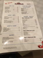 Crab Grab menu