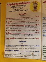 Alquisiras Paleteria menu