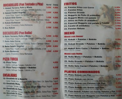 Honey Doner Kebab Y Pizzeria menu