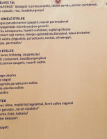 Napraforgó étterem menu