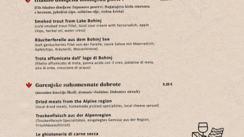 Restavracija In Prenočiščatulipan menu