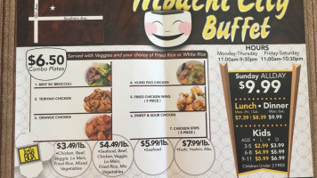 Hibachi City Buffet menu