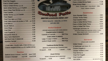 Richard's Seafood Patio menu