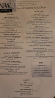 Northwest Landing menu