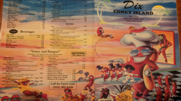 Dix Coney Island menu