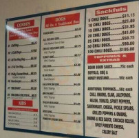 C J's Hotdogs menu