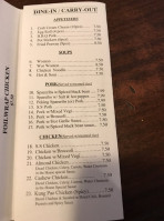 J's Railroad Cafe menu