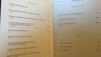 Víg Molnár Csárda menu