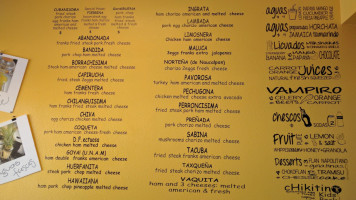 Tortisimas menu