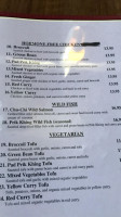 Thai Delight menu