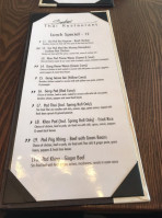 Sabai Thai menu