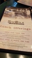 Six Mile Pub menu