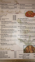 Lily Thai Cuisine menu