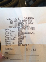 Little Greek Fresh Grill menu