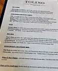 Tolino Vineyards Stroudsburg menu