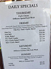 Steitz's Resort menu