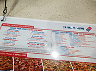 Domino's Pizza menu