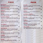 Sergio's Trattoria & Pizzeria menu