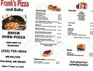 Frank's Pizza Subs menu