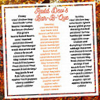 Radd Dew's B-que Pit menu