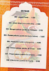 Taj Mahal menu