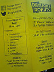 Daylight Donuts menu