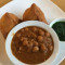 Samosas (2 Pieces)Cholay Chutneys Both