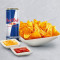 Combinatie Van Red Bull (330 Ml) En Nacho's (180 Gram).