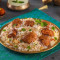 Hyderabadi Dum Gosht Pittige Schapenbiryani, Zonder Been Serveert -2-3]