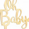 Oh Baby Cake Topper And Candle Holder (Nonedible)